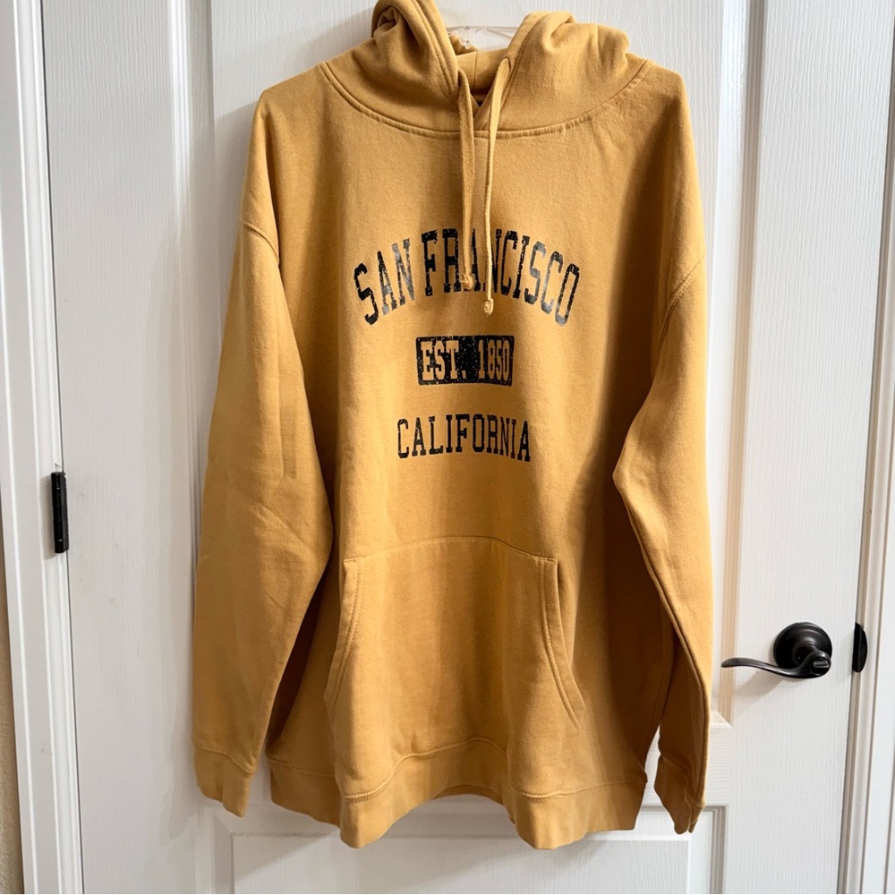 Freeway San Francisco Graphic Men's Hoodie - light brown